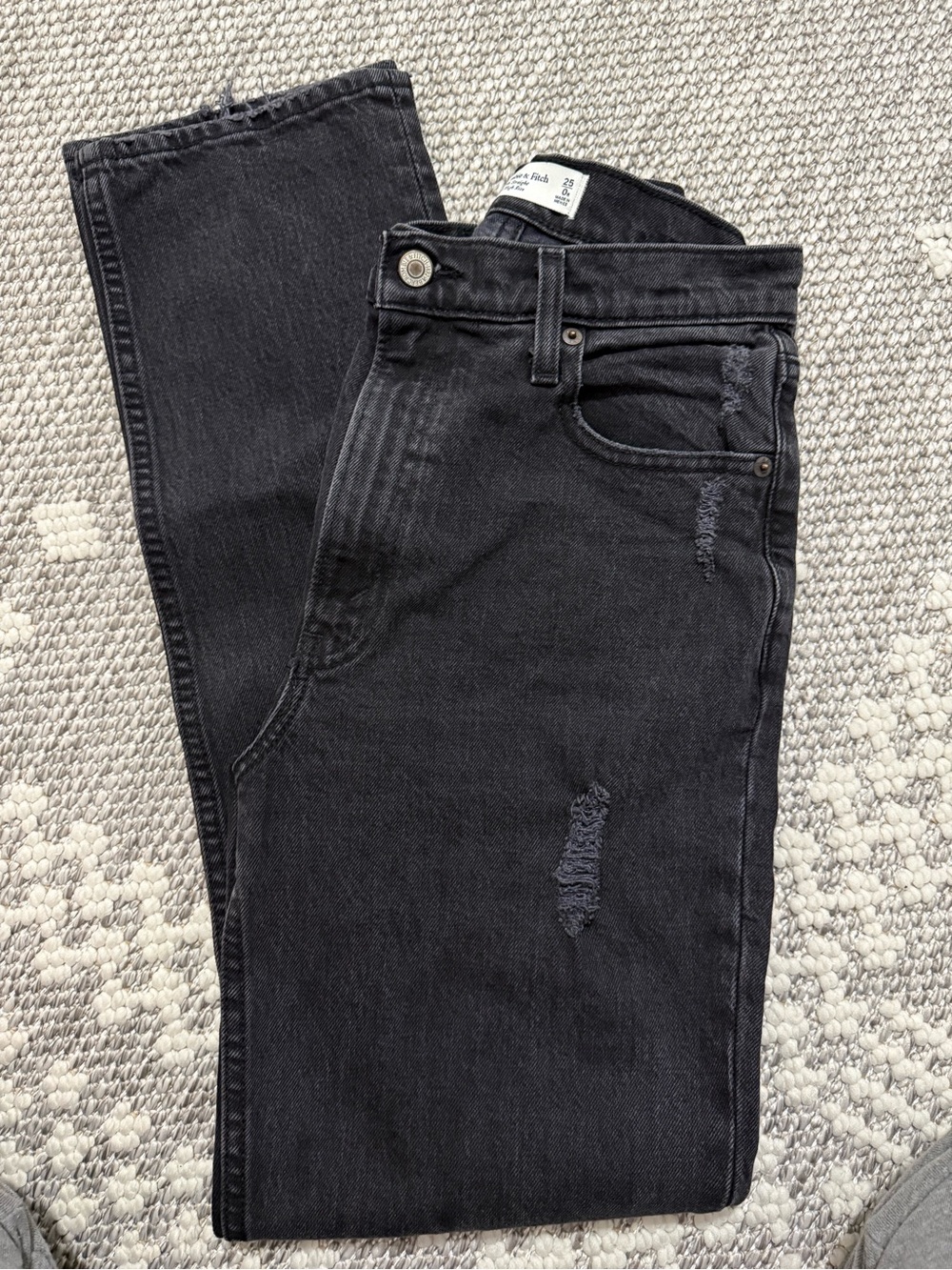 Abercrombie Black Distressed Women Jeans